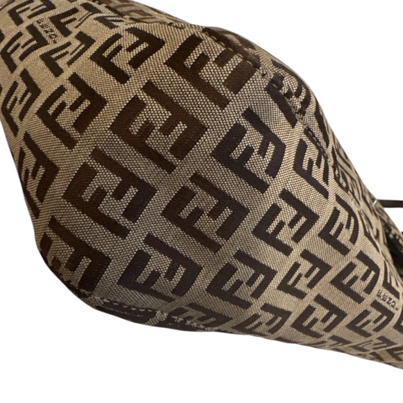 Fendi Zucca FF Logo Canvas Tote with Attached Pouch - Picture 9 of 15